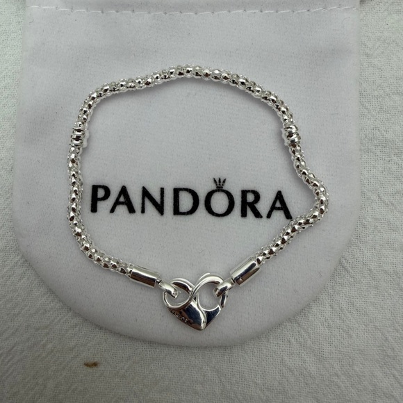 🍭Pandora Moments Studded Chain Bracelet Size 7.5 Wrist Size 6.7 in - Picture 4 of 8